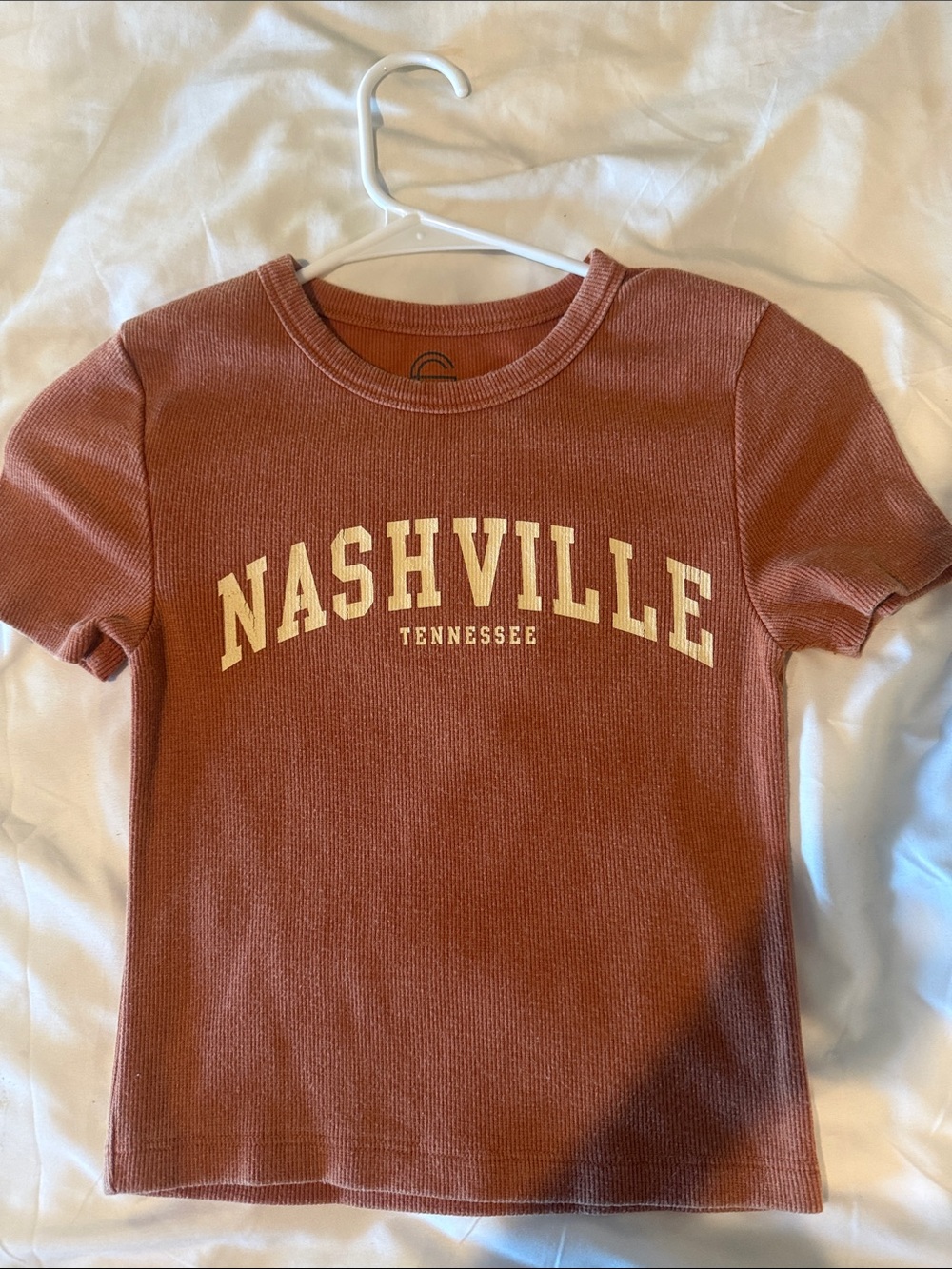Nashville Tennessee Baby Tee- Burnt Orange Color